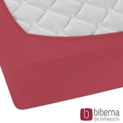 biberna Feinjersey-Spannbetttuch rost, 1x 90x190 cm - 100x200 cm