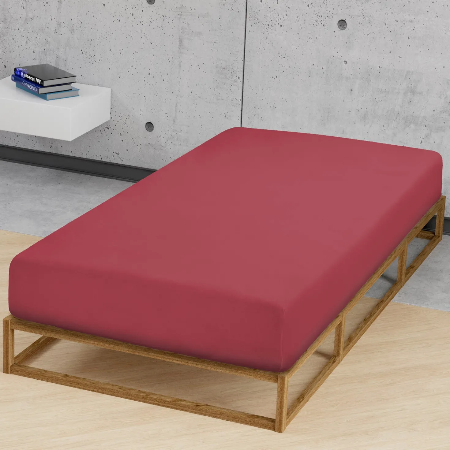 biberna Feinjersey-Spannbetttuch rost, 1x 90x190 cm - 100x200 cm