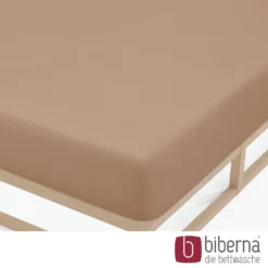 biberna Feinjersey-Spannbetttuch macchiato, 1x 90x190 cm - 100x200 cm