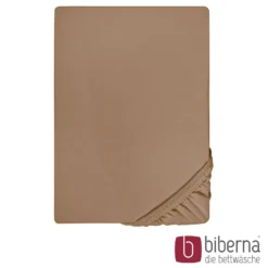 biberna Feinjersey-Spannbetttuch macchiato, 1x 90x190 cm - 100x200 cm