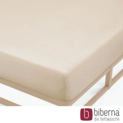 biberna Feinjersey-Spannbetttuch kitt, 1x 90x190 cm - 100x200 cm