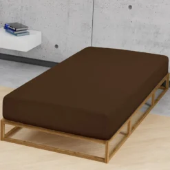 biberna Feinjersey-Spannbetttuch topas / mocca, 1x 90x190 cm - 100x200 cm