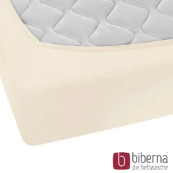 biberna Feinjersey-Spannbetttuch natur, 1x 90x190 cm - 100x200 cm