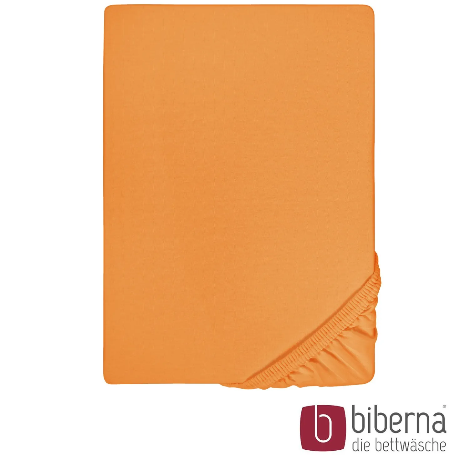 biberna Feinjersey-Spannbetttuch nektarine, 1x 90x190 cm - 100x200 cm