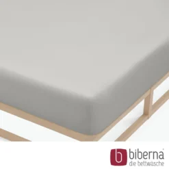 biberna Feinjersey-Spannbetttuch sturmgrau, 1x 140x200 cm - 160x200 cm