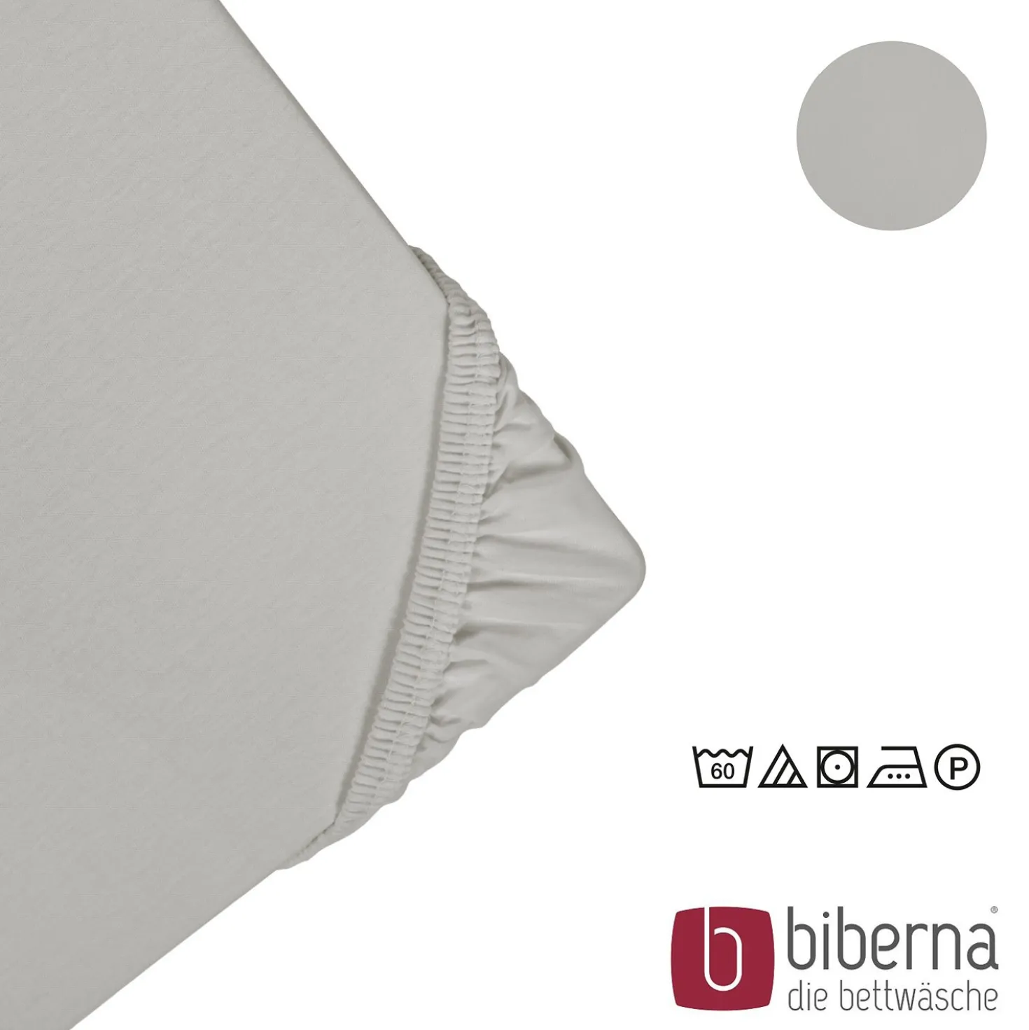 biberna Feinjersey-Spannbetttuch sturmgrau, 1x 140x200 cm - 160x200 cm
