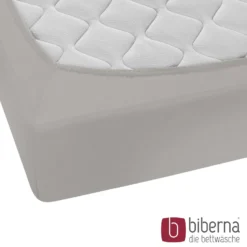biberna Feinjersey-Spannbetttuch sturmgrau, 1x 140x200 cm - 160x200 cm