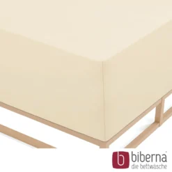 biberna Jersey-Elastic-Boxspring-Spannbetttuch champagner, 1x 90x190 cm - 100x220 cm