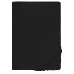 biberna Jersey-Elastic-Boxspring-Spannbetttuch schwarz, 1x 90x190 cm - 100x220 cm