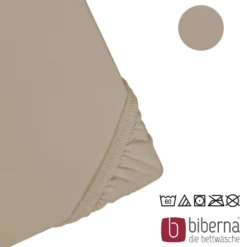 biberna Jersey-Elastic-Boxspring-Spannbetttuch basalt, 1x 140x200 cm - 160x220 cm