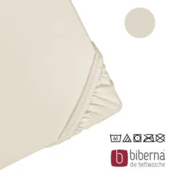 biberna Jersey-Elastic-Boxspring-Spannbetttuch grau, 1x 90x190 cm - 100x220 cm