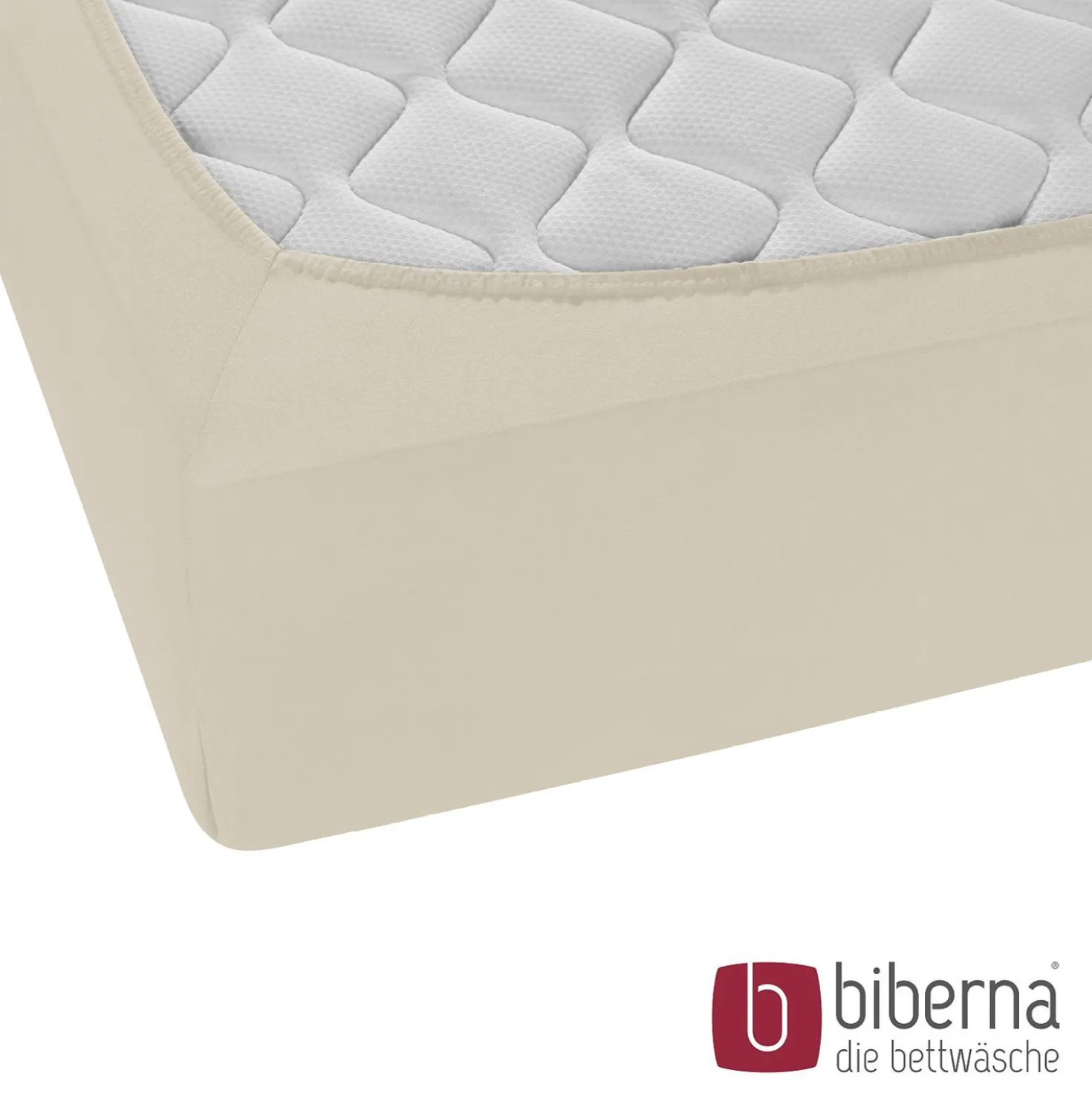 biberna Jersey-Elastic-Boxspring-Spannbetttuch grau, 1x 90x190 cm - 100x220 cm
