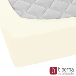 biberna Jersey-Elastic-Boxspring-Spannbetttuch perlmutt, 1x 140x200 cm - 160x220 cm