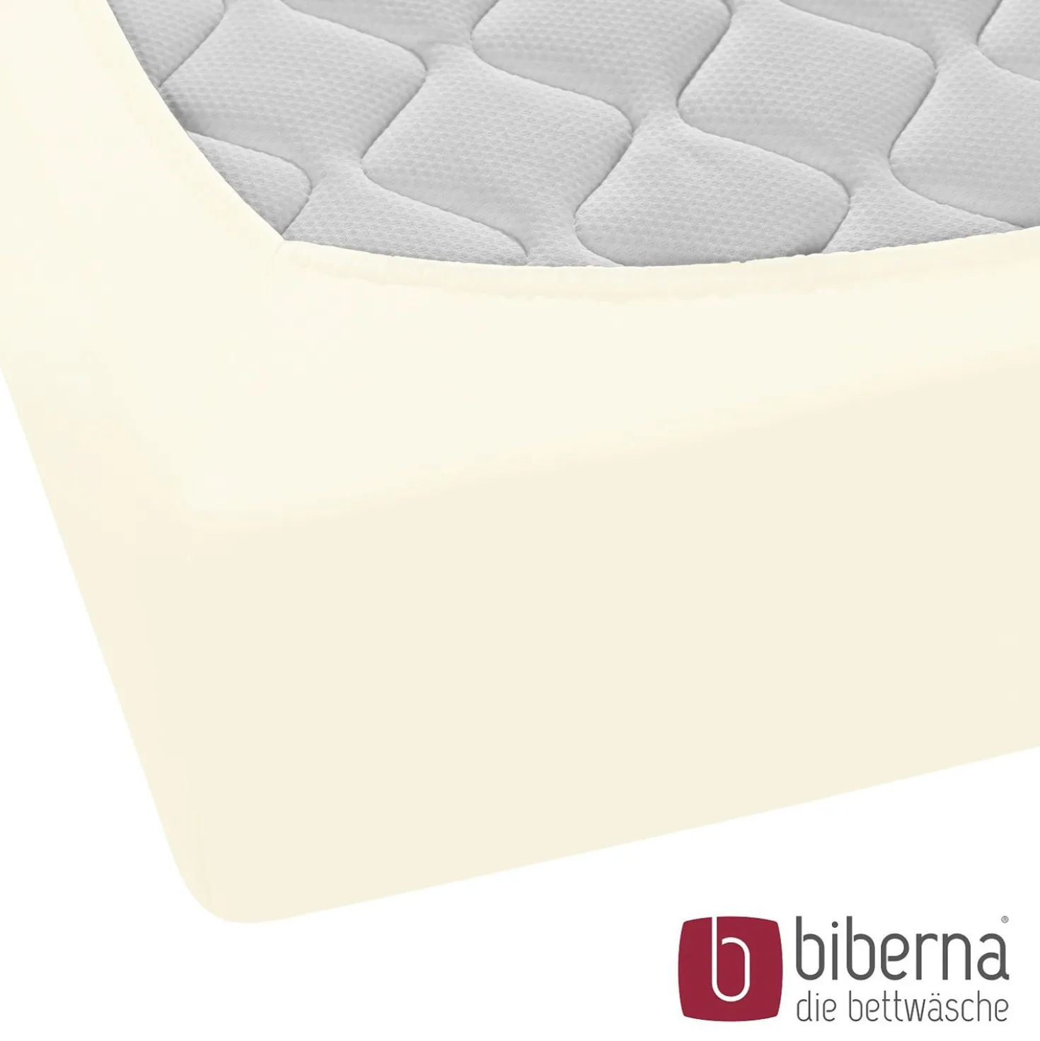 biberna Jersey-Elastic-Boxspring-Spannbetttuch perlmutt, 1x 140x200 cm - 160x220 cm