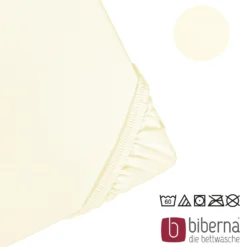 biberna Jersey-Elastic-Boxspring-Spannbetttuch perlmutt, 1x 140x200 cm - 160x220 cm