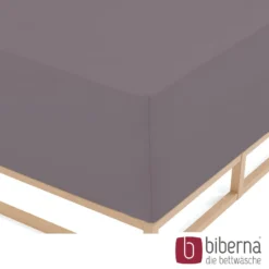 biberna Jersey-Elastic-Boxspring-Spannbetttuch silber/grau, 1x 90x190 cm - 100x220 cm