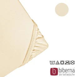 biberna Jersey-Elastic-Boxspring-Spannbetttuch champagner, 1x 140x200 cm - 160x220 cm
