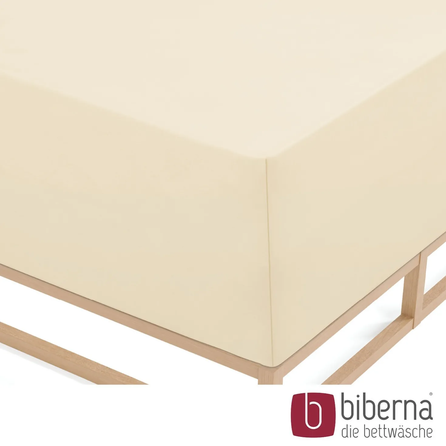 biberna Jersey-Elastic-Boxspring-Spannbetttuch champagner, 1x 140x200 cm - 160x220 cm