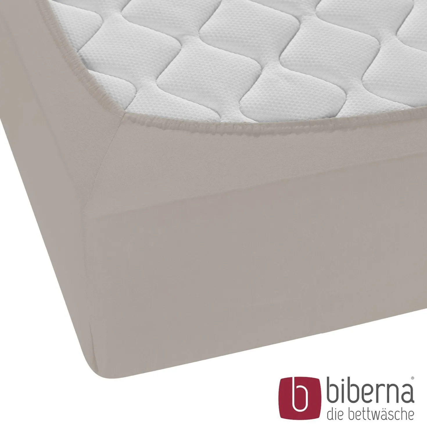 biberna Jersey-Elastic-Boxspring-Spannbetttuch sturmgrau, 1x 90x190 cm - 100x220 cm