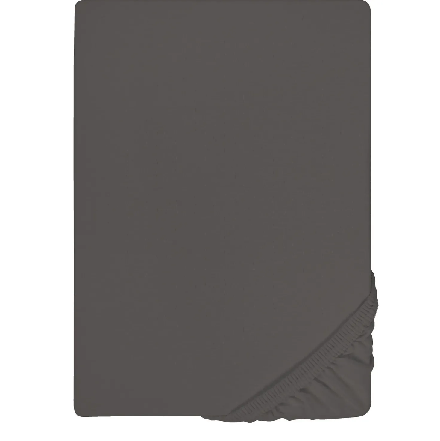 biberna Jersey-Elastic-Boxspring-Spannbetttuch dunkelgrau, 1x 140x200 cm - 160x220 cm