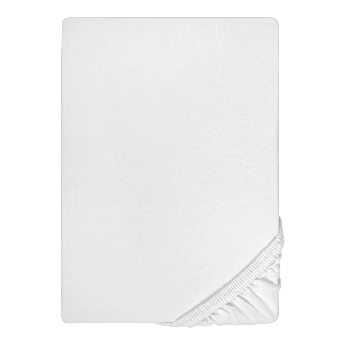 biberna Jersey-Elastic-Boxspring-Spannbetttuch weiss, 1x 90x190 cm - 100x220 cm