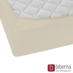 biberna Jersey-Elastic-Boxspring-Spannbetttuch grau, 1x 140x200 cm - 160x220 cm