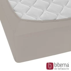 biberna Jersey-Elastic-Boxspring-Spannbetttuch sturmgrau, 1x 140x200 cm - 160x220 cm