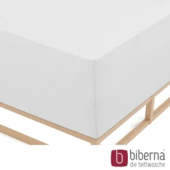 biberna Jersey-Elastic-Boxspring-Spannbetttuch weiss, 1x 140x200 cm - 160x220 cm