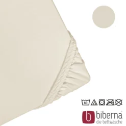 biberna Jersey-Elastic-Boxspring-Spannbetttuch grau, 1x 180x200 cm - 200x220 cm