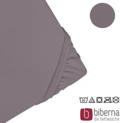 biberna Jersey-Elastic-Boxspring-Spannbetttuch silber/grau, 1x 180x200 cm - 200x220 cm