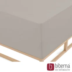 biberna Jersey-Elastic-Boxspring-Spannbetttuch sturmgrau, 1x 180x200 cm - 200x220 cm
