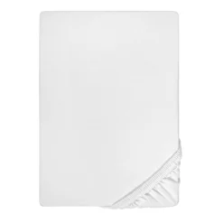 biberna Jersey-Elastic-Boxspring-Spannbetttuch weiss, 1x 180x200 cm - 200x220 cm
