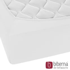 biberna Jersey-Elastic-Boxspring-Spannbetttuch weiss, 1x 180x200 cm - 200x220 cm