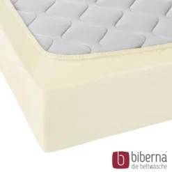 biberna Jersey-Elastic-Spannbetttuch perlmutt, 1x 90x190 cm - 100x220 cm