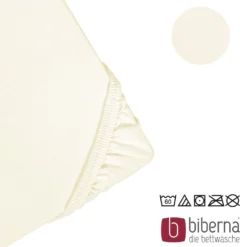 biberna Jersey-Elastic-Spannbetttuch perlmutt, 1x 90x190 cm - 100x220 cm
