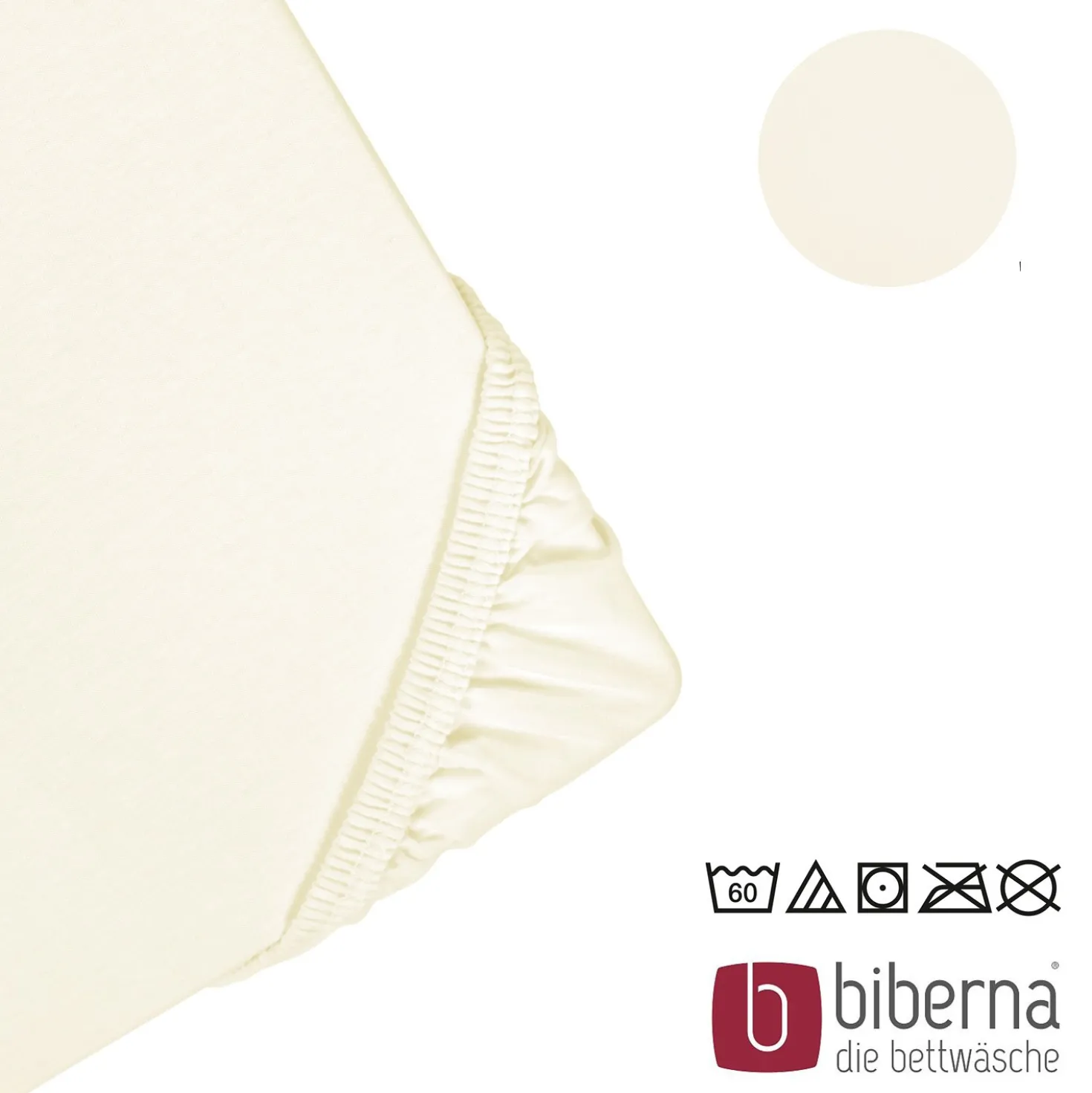 biberna Jersey-Elastic-Spannbetttuch perlmutt, 1x 90x190 cm - 100x220 cm