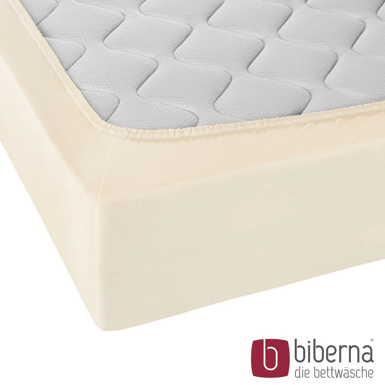 biberna Jersey-Elastic-Spannbetttuch natur, 1x 180x200 cm - 200x220 cm