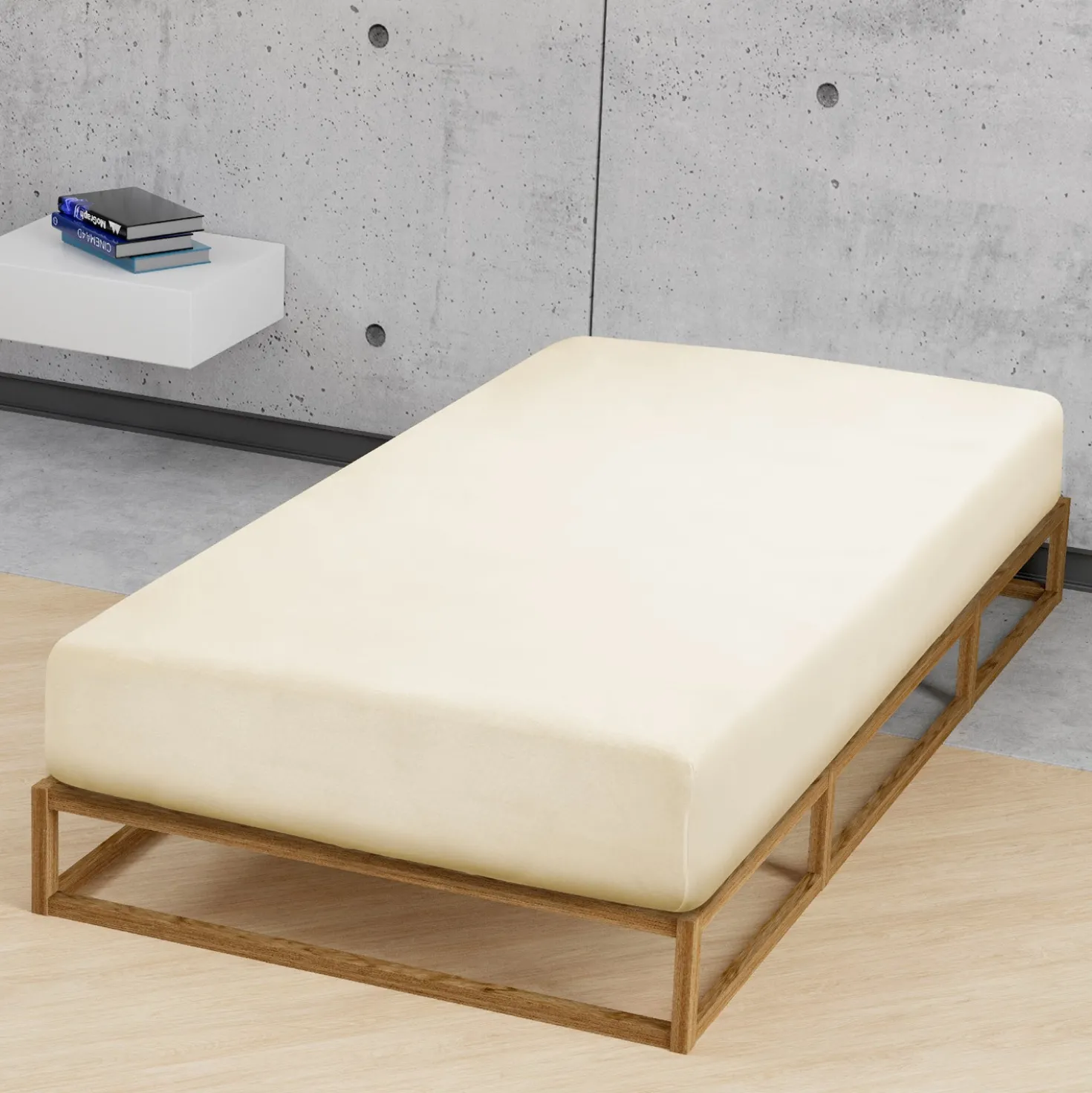 biberna Jersey-Elastic-Spannbetttuch kitt, 1x 90x190 cm - 100x220 cm