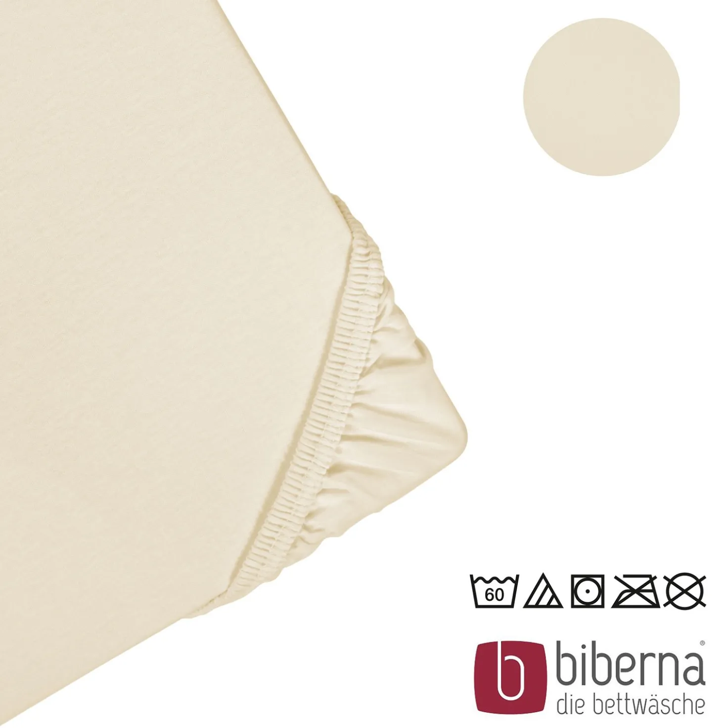 biberna Jersey-Elastic-Spannbetttuch kitt, 1x 90x190 cm - 100x220 cm