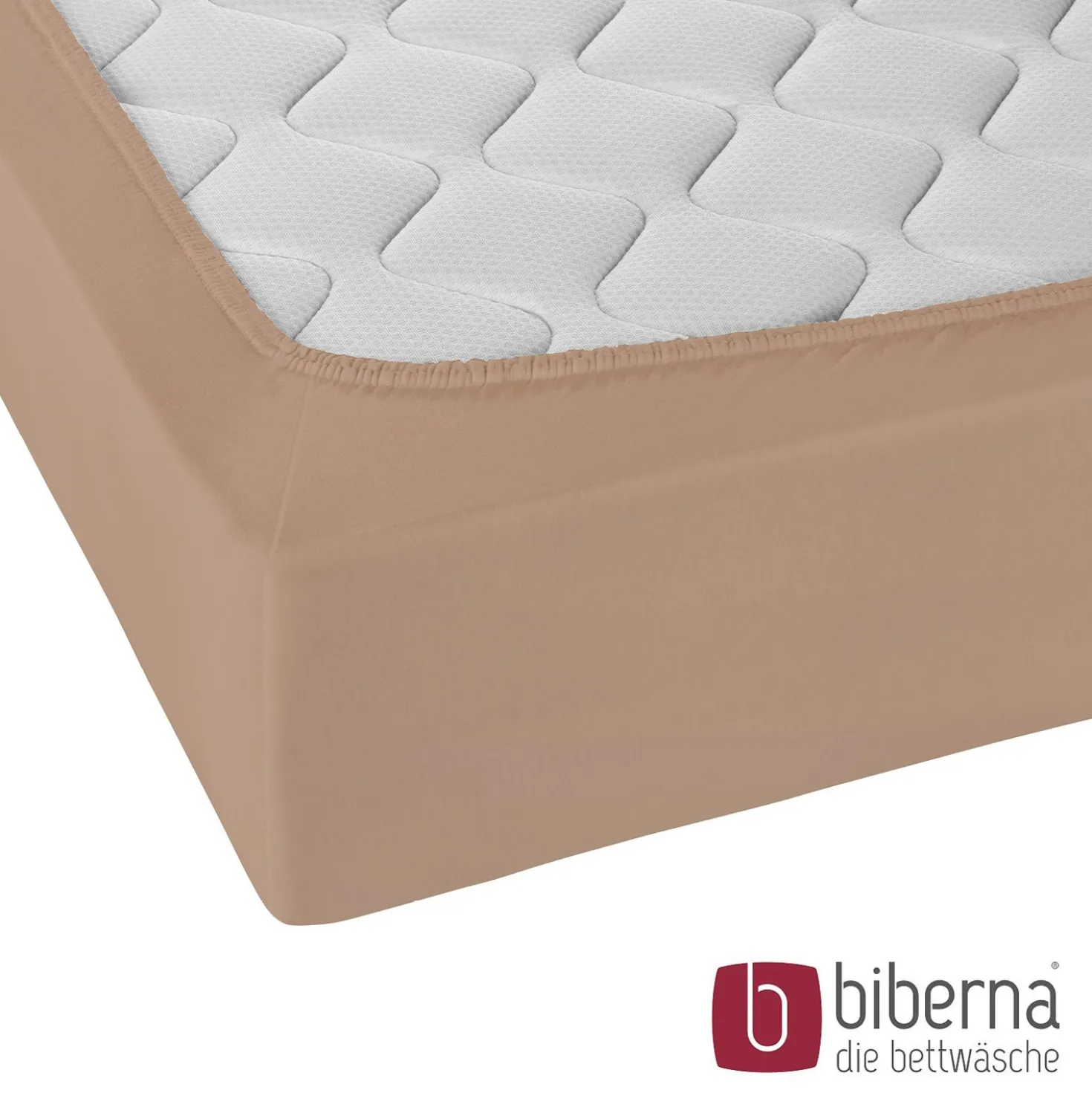 biberna Jersey-Elastic-Spannbetttuch macchiato, 1x 90x190 cm - 100x220 cm