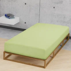 biberna Jersey-Elastic-Spannbetttuch pistaziengrün, 1x 90x190 cm - 100x220 cm
