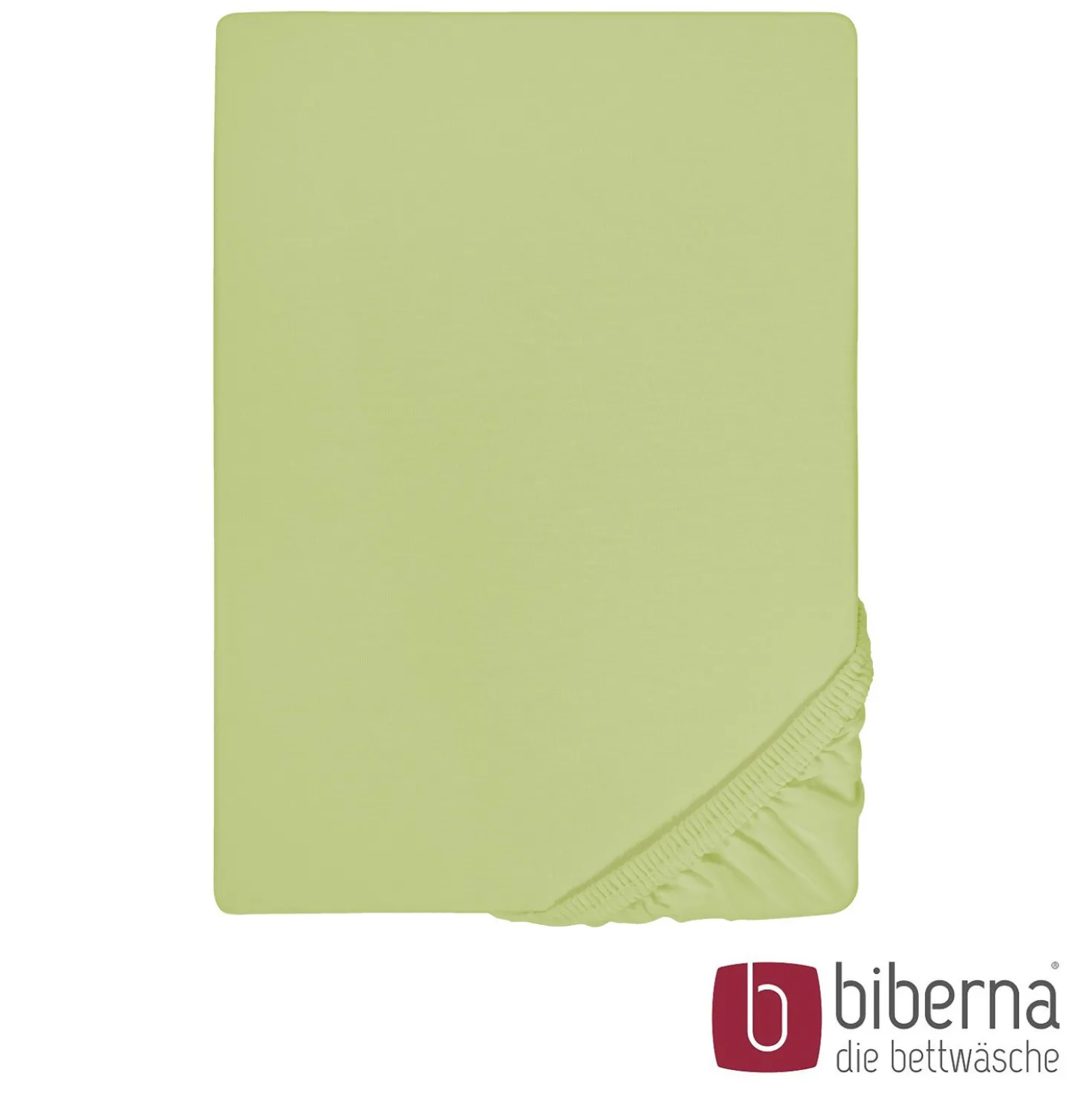 biberna Jersey-Elastic-Spannbetttuch pistaziengrün, 1x 90x190 cm - 100x220 cm