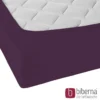biberna Jersey-Elastic-Spannbetttuch dunkel violett, 1x 90x190 cm - 100x220 cm