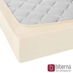 biberna Jersey-Elastic-Spannbetttuch natur, 1x 120x200 cm - 130x220 cm