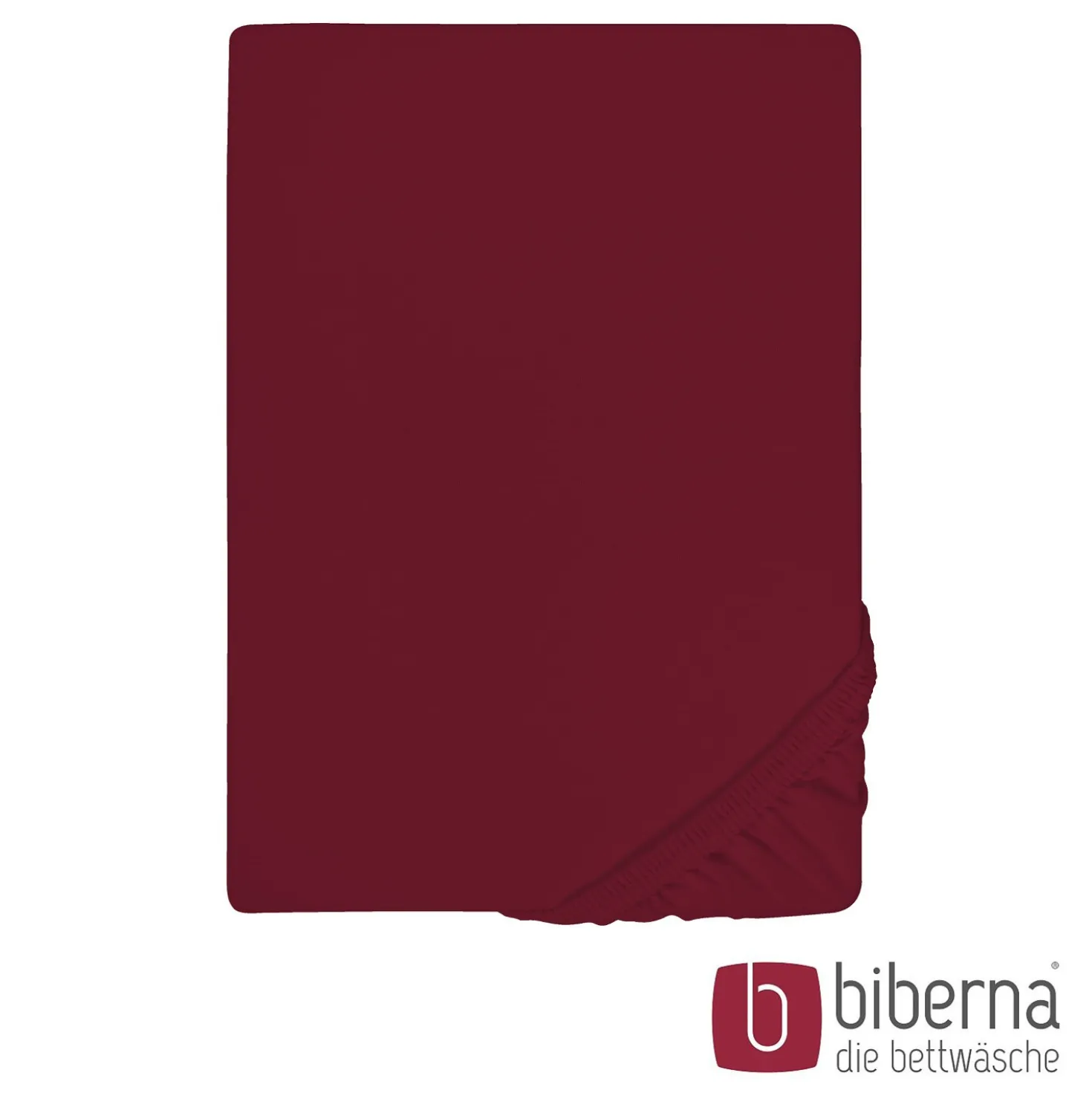 biberna Jersey-Elastic-Spannbetttuch burgund, 1x 120x200 cm - 130x220 cm