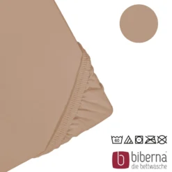 biberna Jersey-Elastic-Spannbetttuch macchiato, 1x 120x200 cm - 130x220 cm