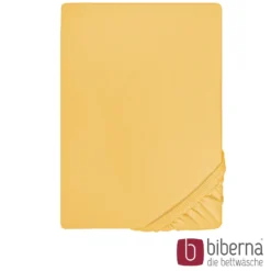 biberna Jersey-Elastic-Spannbetttuch honig, 1x 120x200 cm - 130x220 cm