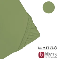 biberna Jersey-Elastic-Spannbetttuch fichte, 1x 120x200 cm - 130x220 cm