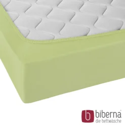 biberna Jersey-Elastic-Spannbetttuch pistaziengrün, 1x 120x200 cm - 130x220 cm
