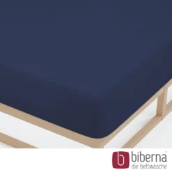 biberna Jersey-Elastic-Spannbetttuch marine, 1x 120x200 cm - 130x220 cm